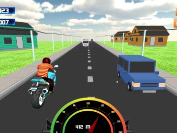 Bike Rider Highway
