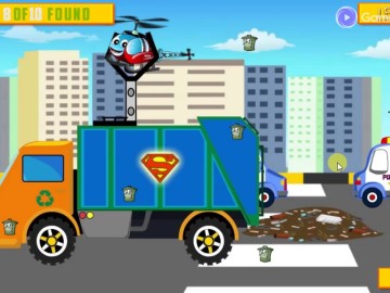 Garbage Trucks Hidden Trash Can