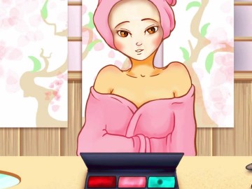 Geisha make up and dress up