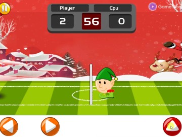 Santa winter head soccer