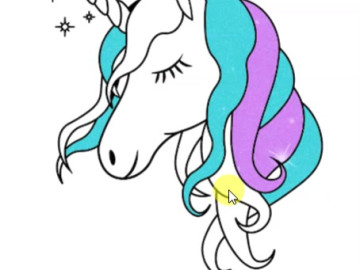 Unicorn Coloring Book Glitter